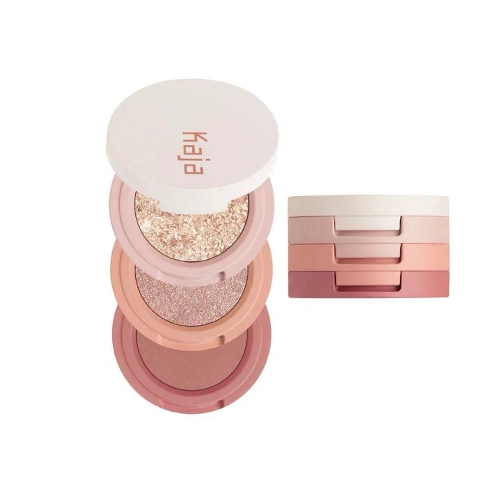 Kaja Beauty Bento Shimmer & Matte Eyeshadow Trio ~ Peach Madeline NIB